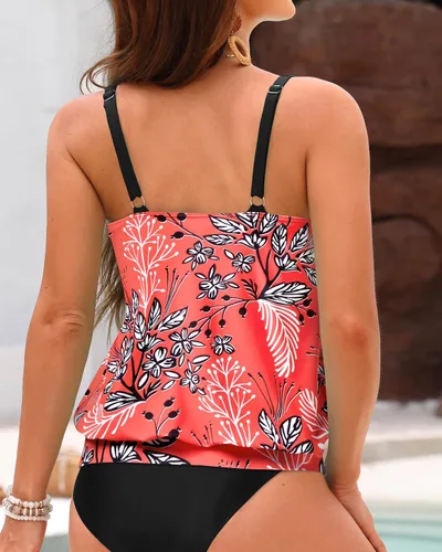 Vista 2 de Yonique Blusa tipo tankini para mujer, sin parte inferior, ajuste holgado, camiseta sin mangas