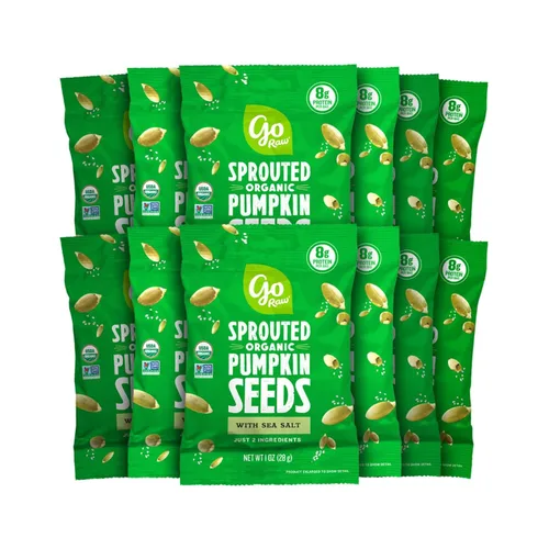 Vista 11 de Semillas germinadas y orgánicas mixtas Go Raw, 13 oz, sin sal, Keto, Kosher, superalimento