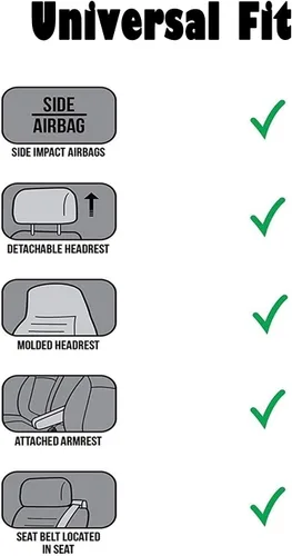 Vista 7 de Fundas de asiento de piel de oveja auténtica auténtica para autos, SUV, camiones, camionetas, RV, asientos delanteros de piel de oveja, fundas