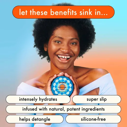 Vista 2 de amika hydro rush mascarilla de humedad intensa con ácido hialurónico