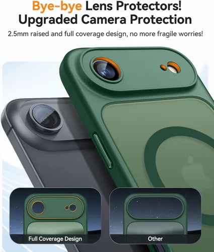 Vista 182 de CANSHN Funda magnética compatible con iPhone Air (6.5 pulgadas), mejorada [protección completa de la cámara] [compatible con Magsafe]