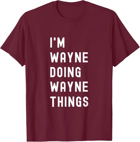 Vista 17 de Camiseta I'm Wayne Doing Wayne Things, Negro