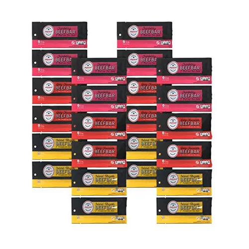 Vista 12 de Aufschnitt Barras de res de chocolate picantes con chocolate oscuro y semillas de chía Certificado Glatt Kosher Sin gluten, sin nitritos, 6