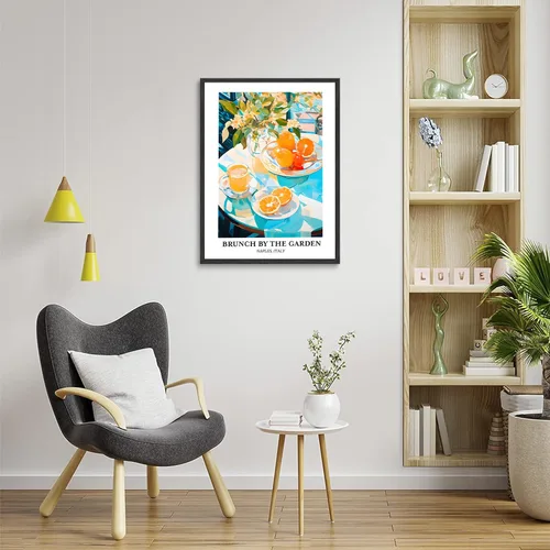 Vista 6 de LAYWHQ - Arte de pared de naranjas vibrantes, frutas y cítricos, pinturas de acuarela, pósteres de Italia, jardín, brunch, ccreativo, decoración