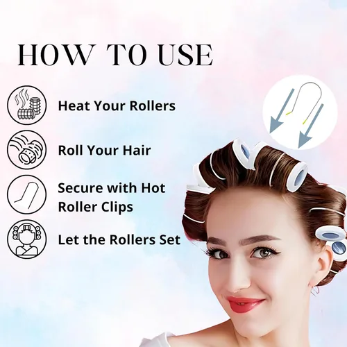 Vista 2 de Sta-Rite Hot Roller Clips para Eléctrico Rodillos, Assorted