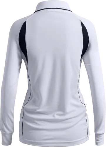 Vista 3 de CLOVERY Polo de manga larga con cremallera para mujer