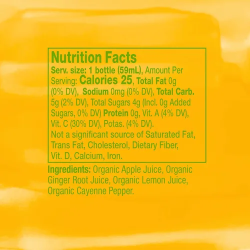 Vista 3 de Vive Organic Inmune Support Ginger Shot, raíz de jengibre prensada en frío y jugo orgánico, sin gluten, vegano, refuerzo de la inmunidad, 2 onzas