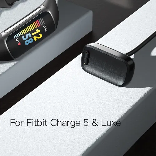 Vista 5 de TUCANA Compatible con cable de carga Fitbit Charge 6/Charge5/Luxe, soporte de carga USB de repuesto para Charge 6, Charge 5, Luxe, 3.3 pies