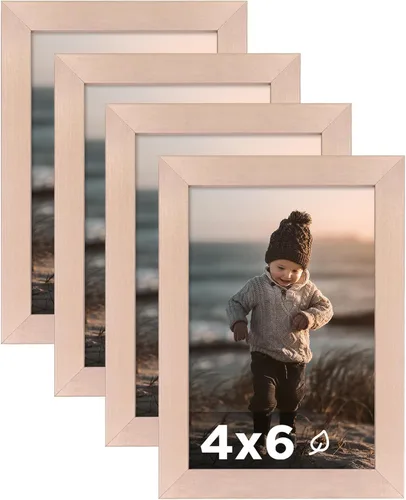 Vista 85 de KINLINK Marco de Fotos A3 Negro Juego de 4, Marcos de Fotos de Madera con Paspartú A4 con Plexiglás para A4 con Paspartú o A3 sin Paspartú