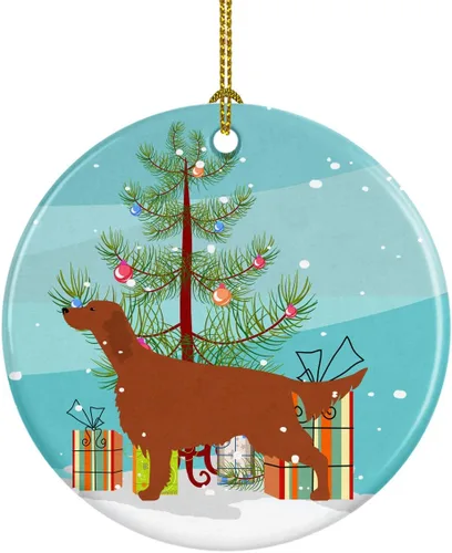 Vista 13 de Caroline's Treasures Cavalier King Charles Spaniel - Adorno de cerámica para árbol de Navidad, decoración colgante para el hogar, Navidad, fiestas