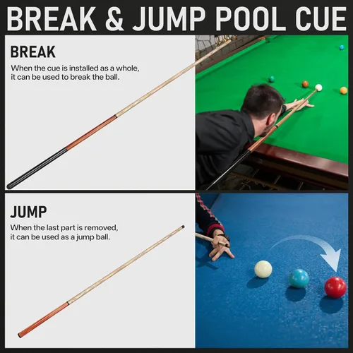 Vista 5 de Kmise Taco de piscina Break Jump 2 en 1, 23/25/28oz, punta profesional de Tulipwood