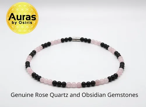 Vista 51 de Collar de cristal de obsidiana negra hecho a mano, collar de cuentas de piedras preciosas naturales auténticas, curación, protección, talismán mala