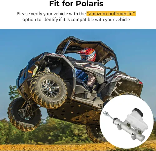 Vista 7 de M MATI Cilindro maestro tándem de freno para Polaris Ranger 400 500 570 800 900 1000 RZR 570 800 900 1000 ACE 325 570 900 General 1000 Brutus