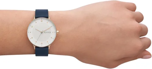 Vista 4 de Skagen Reloj minimalista de acero inoxidable para mujer