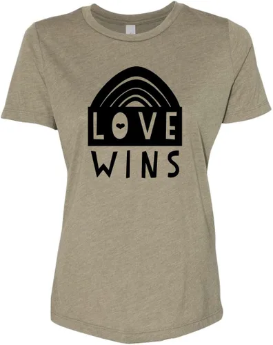 Vista 22 de Cute Women's Screen Printed Crew Neck Tee, Shirts With Sayings, Dusty Blue or Olive