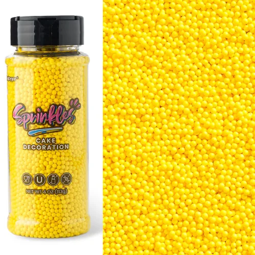 Vista 19 de Pastel Nonpareils Sprinkles, Sujoygar 4oz Edible Colored Cake Sprinkles Double-opening Design, 2mm Edible Dot Sprinkles for Cupcake Toppers Baking