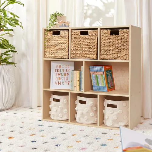 Vista 12 de ECR4Kids Streamline - Armario de almacenamiento de 8 compartimentos, 36 pulgadas, muebles de aula, natural