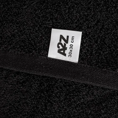 Vista 4 de A2Z Lujosas toallas de 100% algodón, color negro, 500 GSM, suaves, absorbentes, juego de 2 toallas faciales (11.8 x 11.8 in)