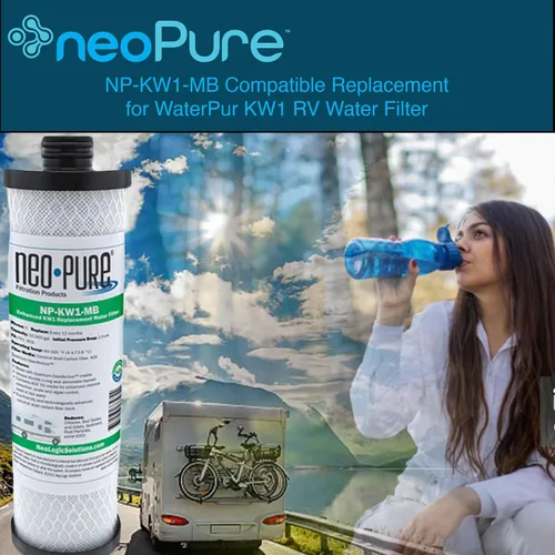 Vista 5 de Neo-Pure Reemplazo compatible con NP-KW1-MB para filtro de agua WaterPur™ KW1 RV - Ahora disponible como filtro MAX, con purificación de agua