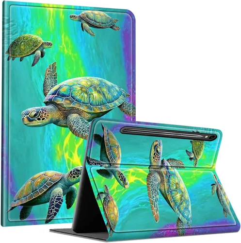 Vista 59 de Slim Case for Samsung Galaxy Tab S10 Lite / S10 FE / S9 FE 10.9" & Galaxy Tab S9 11", Multi-Angle Stand PU Leather Smart Folio Cover with Soft TPU