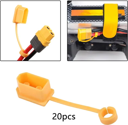 Vista 6 de CERRXIAN 20 tapas protectoras de enchufe XT60 XT60, conector de enchufe XT60, protector de pérdida de polvo, tapón aislado para batería RC Lipo