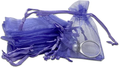 Vista 11 de TheDisplayGuys - Paquete de 48 bolsas de regalo de organza transparente negra de 2 x 2-3/4 pulgadas con cordón, bolsas de regalo para joyas, bolsas