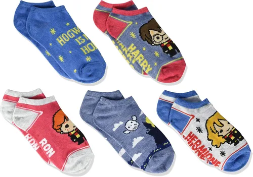 Vista 6 de Harry Potter Paquete de 5 calcetines invisibles unisex para niños