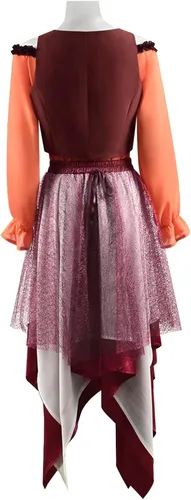 Vista 3 de Disfraz de Mary Sanderson para mujer, para Halloween, cosplay, camisa de manga larga, chaleco, conjunto completo