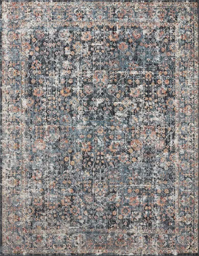 Vista 3 de Loloi Alfombra decorativa azul Cassandra de 2'-6" x 4'-0
