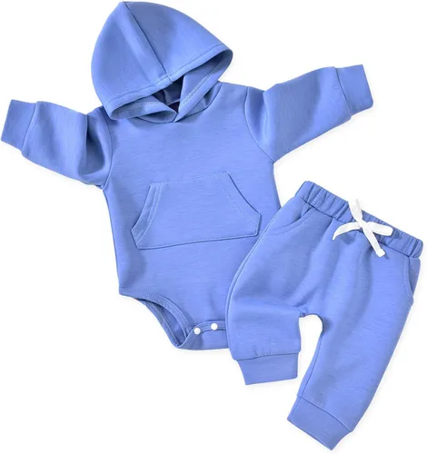 Vista 19 de Aalizzwell Conjunto de sudadera con capucha de invierno para bebé infantil Albaricoque