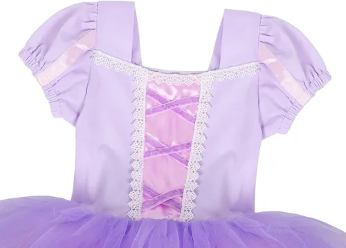 Vista 4 de WonderBabe Girls Ballet Dress Short Sleeve Leotards Skirted Dance Tutu Dress Princess Birthday Party Fancy Ballerina Costume
