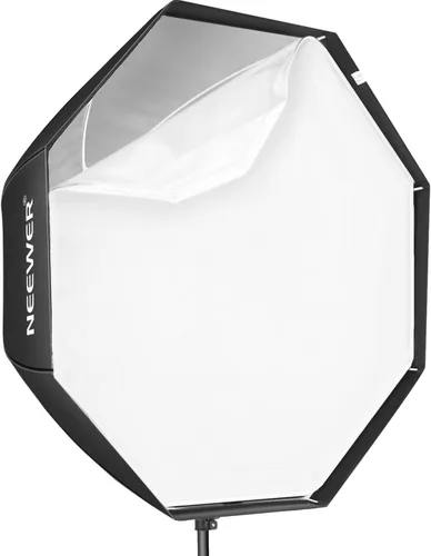 Vista 2 de Neewer Difusor octogonal o softbox, para flash Speedlite y Flash de estudio, 80 cm, con bolsa, para retrato o fotografía de producto.