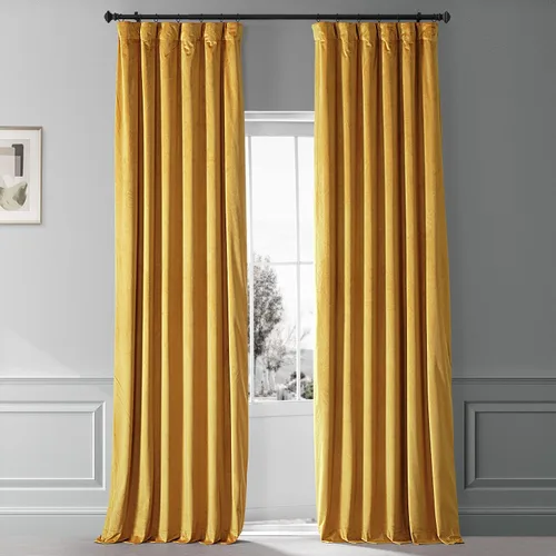 Vista 12 de HPD Half Price Drapes - Cortinas de terciopelo de lujo con bloqueo de luz para dormitorio (1 panel), 50W X 84L, cortinas Hotel con bloqueo de luz