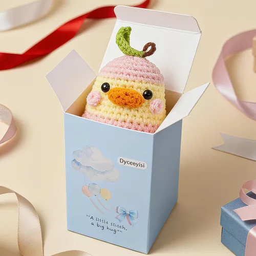 Vista 9 de Regalos de agradecimiento para mujeres, mamá, amigas, compañeras de trabajo, pato de ganchillo de apoyo emocional de felpa, ganchillo positivo hecho