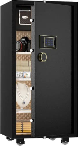 Vista 12 de TIGERKING Caja fuerte para el hogar con bloqueo digital de pantalla táctil Blanco