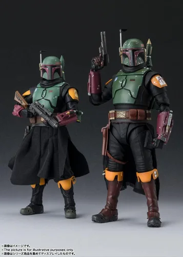 Vista 8 de S.H. Figuarts Boba Fett (Star Wars: El libro de Boba Fett) Aprox. 6.1 pulgadas (6.102 in), AVS, PVC y tela, figura de acción prepintada