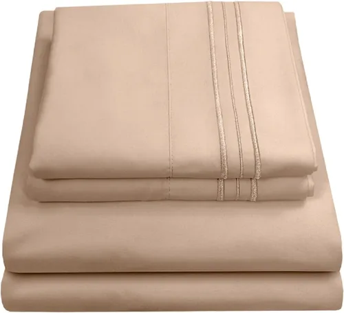 Vista 73 de Juego de sábanas extrasuaves de tamaño individual, ropa de cama transpirable y lujosa con correas elásticas integradas para las esquinas, colección
