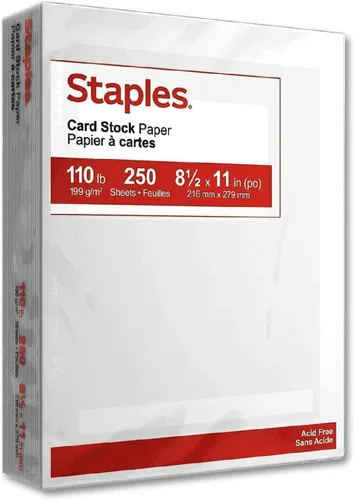 Vista 7 de Staples Papel de cartulina, 8.5x11 pulgadas, 110 lb., azul, 250/paquete