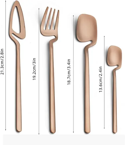 Vista 7 de NUEVO Juego de cubiertos de 120 piezas con utensilios para servir para 30, cubiertos de acero inoxidable de grado alimenticio para el hogar