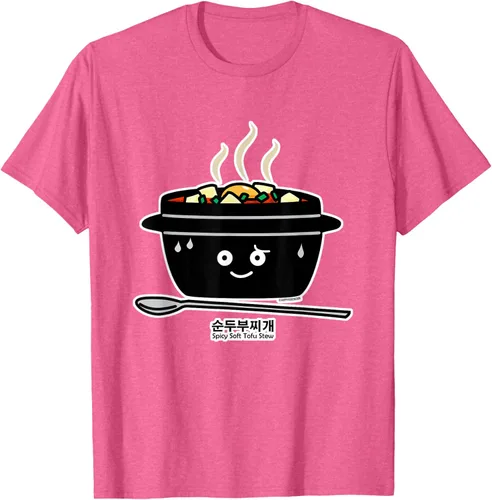 Vista 31 de Sopa coreana de guiso de tofu suave picante Sundubu jjigae huevo caliente, gris, S Negro