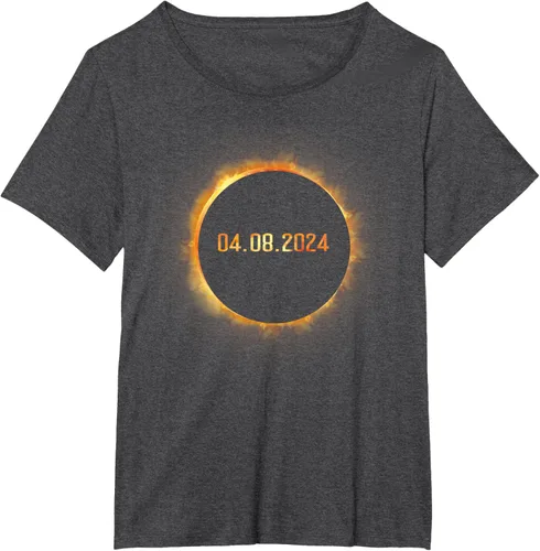 Vista 25 de Totality 04.08.24 Total Solar Eclipse 8 de abril de 2024 Eclipse Camiseta, Negro, S
