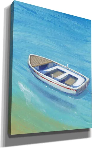 Vista 2 de Epic Graffiti 'Anchored Dingy I' de Tim O'Toole, arte de pared en lienzo, 12 x 16 pulgadas