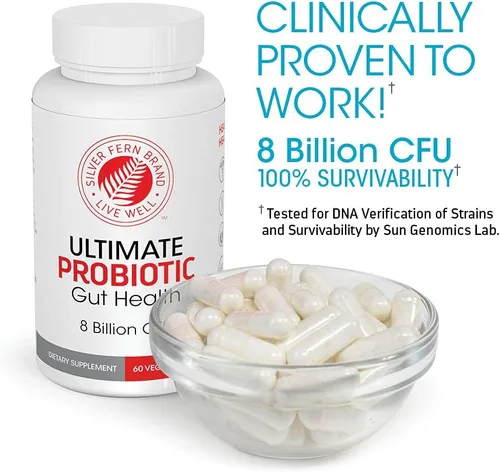 Vista 4 de Silver Fern Brand Ultimate Probiotic – Probióticos para mujeres y hombres – Suplemento de salud intestinal formador de esporas de 8 mil millones