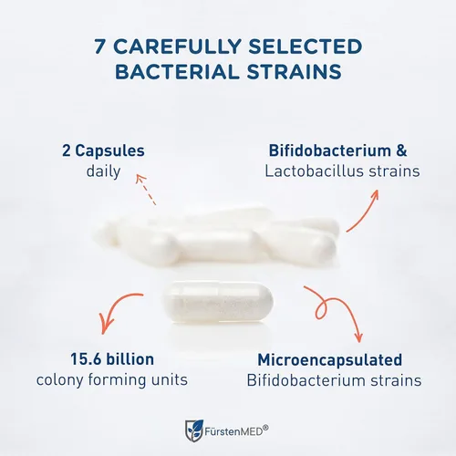 Vista 2 de FürstenMED Bifidoflor HIT - Probiótico bajo en histamina para intolerancia a la histamina, intestino sensible y salud digestiva, Lactobacillus de 7