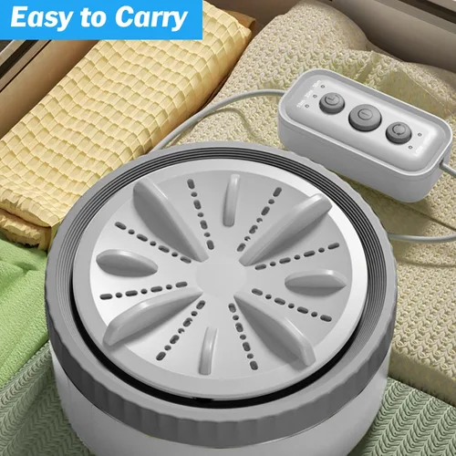 Vista 3 de Lavadora portátil, lavadora portátil con alimentación USB, mini turbina de 3 modos, lavadora de viaje para viajes de negocios, hogar, apartamento