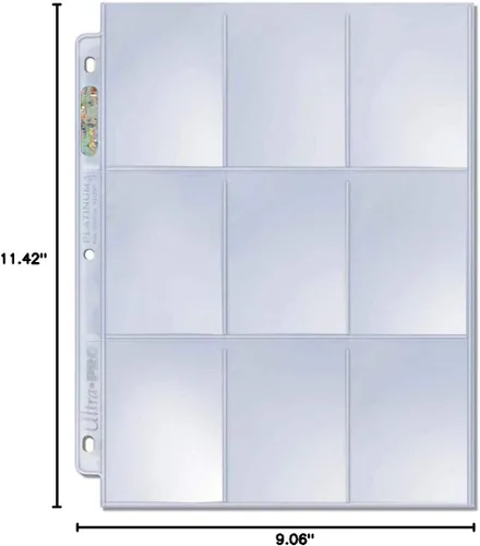 Vista 5 de Ultra Pro Platinum Series - Páginas de 9 bolsillos para tarjetas coleccionables (50 ct.) Protege tarjetas coleccionables coleccionables, tarjetas