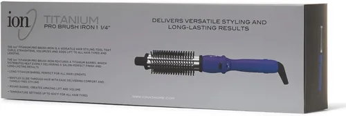 Vista 4 de ion Titanium Pro Brush Iron, 11/4 pulgadas, calienta hasta 400F, riza, alisa, da volumen, añade elevación, todo tipo de cabello