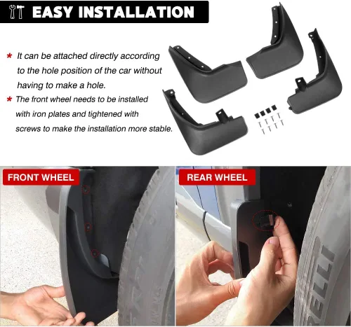 Vista 5 de Autorder Barro Flpas - Protectores contra salpicaduras para Ford Explorer 2020 2021 2022 2023 2024 2025 Accesorios Guardabarros guardabarros