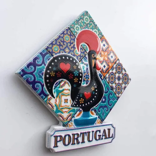 Vista 3 de 3D Portugal refrigerador imán nevera recuerdos turísticos hecho a mano resina artesanía pegatinas magnéticas hogar cocina decoración viaje regalo