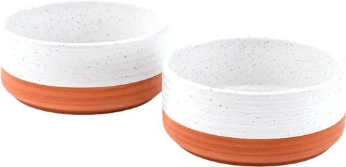 Vista 41 de SPUNKYJUNKY Cuencos elevados de cerámica para perros, 5.1 pulgadas, para comida de perros y gatos, cuencos elevados con soporte de bambú Verde oscuro